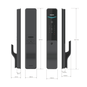 Khóa cửa gỗ thông minh cao cấp Philips DDL801-5HBS