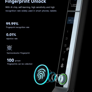 Khóa vân tay tự động cửa nhôm DR-009 Face ID